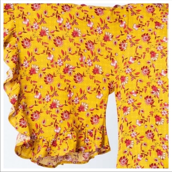 Retro Vibes Boho Floral Top Long Sleeves - Picture 4 of 4